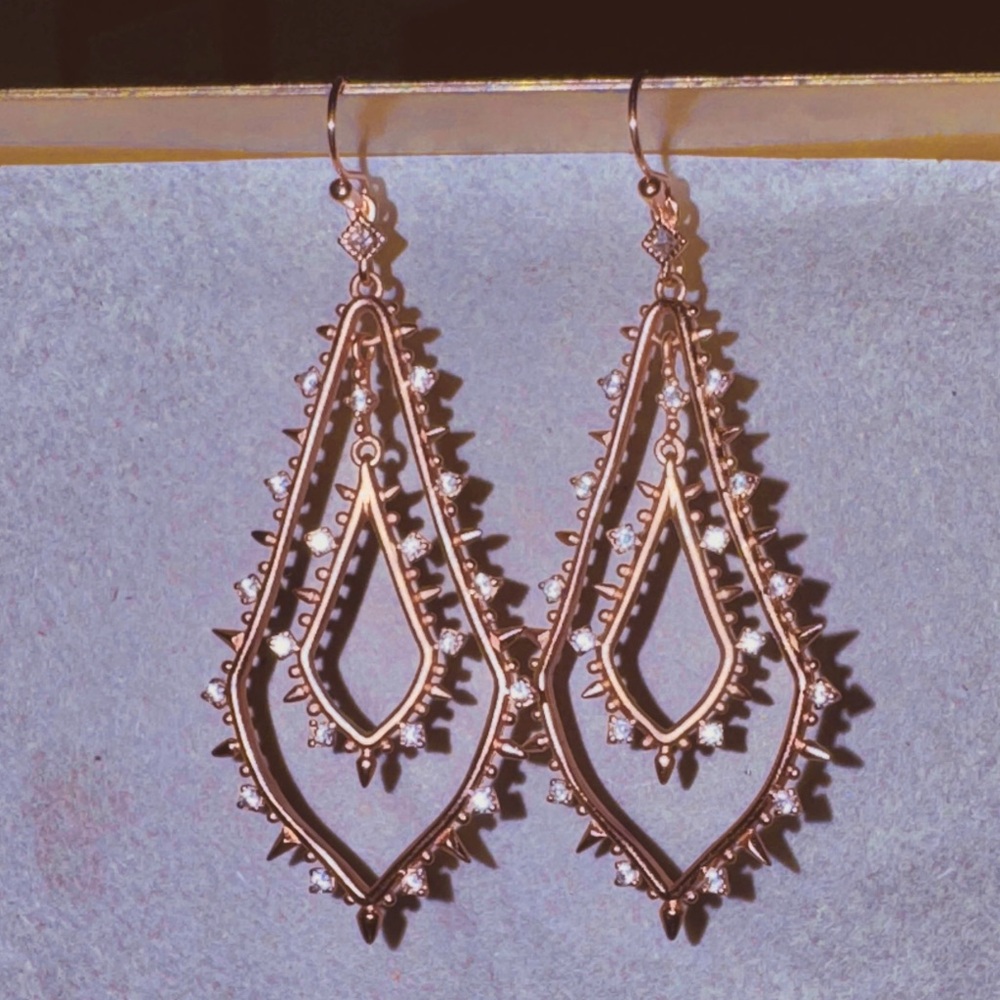 Alice Drop Earrings in Rose Gold